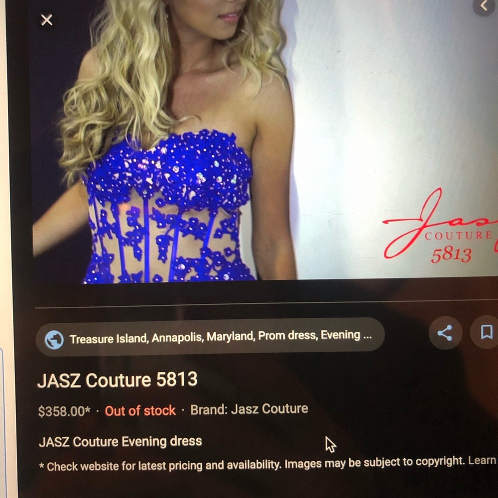 Prom Dress, Navy Blue Absolutely Stunning Dress - Picture 7 of 7